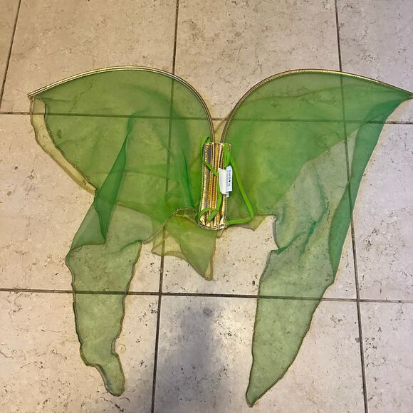 Teetot Tinker Bell Fairy Leaf Halloween Costume Wings Green Gold Child Small 5/6 - Picture 14 of 14